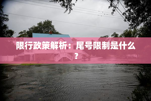 限行政策解析：尾号限制是什么？