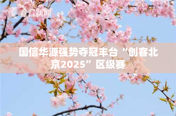国信华源强势夺冠丰台“创客北京2025”区级赛