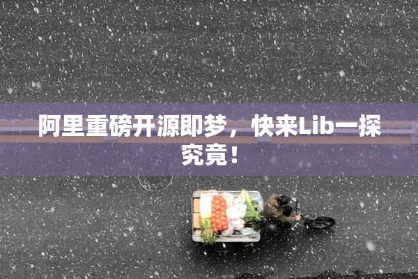 阿里重磅开源即梦，快来Lib一探究竟！