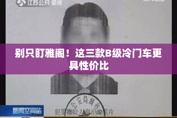 别只盯雅阁！这三款B级冷门车更具性价比