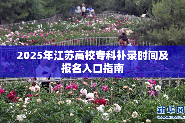 2025年江苏高校专科补录时间及报名入口指南