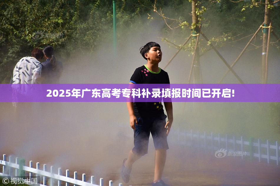 2025年广东高考专科补录填报时间已开启!