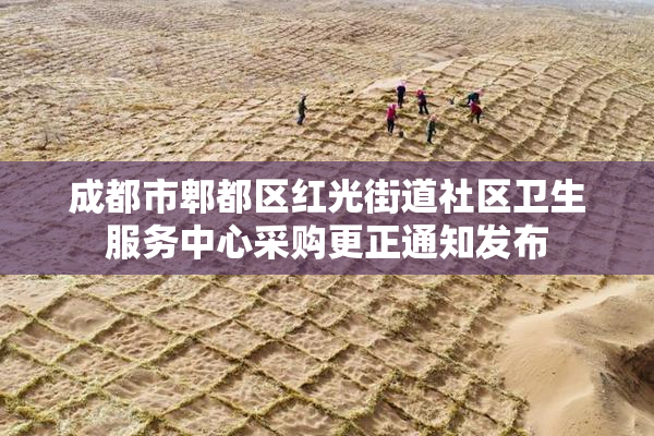 成都市郫都区红光街道社区卫生服务中心采购更正通知发布