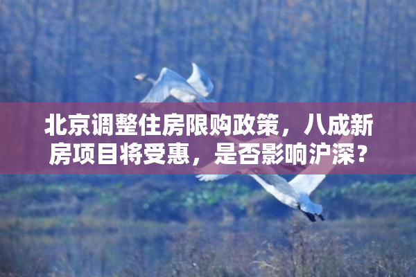 北京调整住房限购政策，八成新房项目将受惠，是否影响沪深？