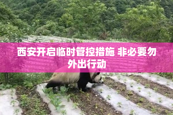 西安开启临时管控措施 非必要勿外出行动